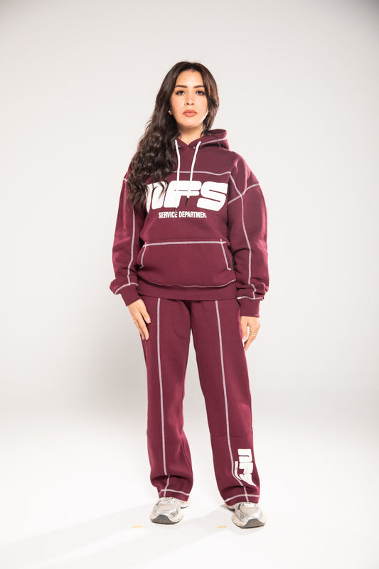 "NFS" MAROON TRACKSUIT